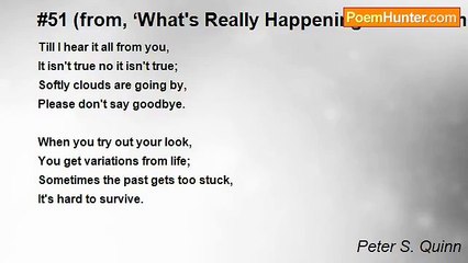 Peter S. Quinn - #51 (from, ‘What's Really Happening - In 54 numbers’)