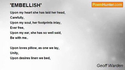 Geoff Warden - 'EMBELLISH'