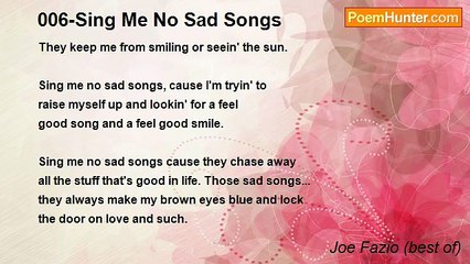 Joe Fazio (best of) - 006-Sing Me No Sad Songs