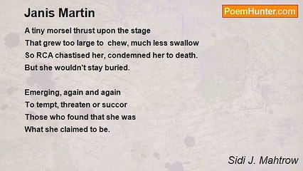 Sidi J. Mahtrow - Janis Martin