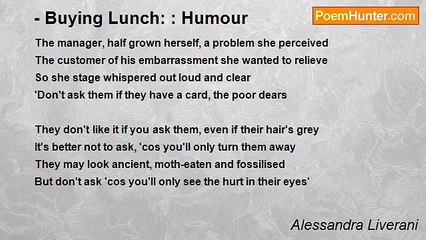 Alessandra Liverani - - Buying Lunch: : Humour