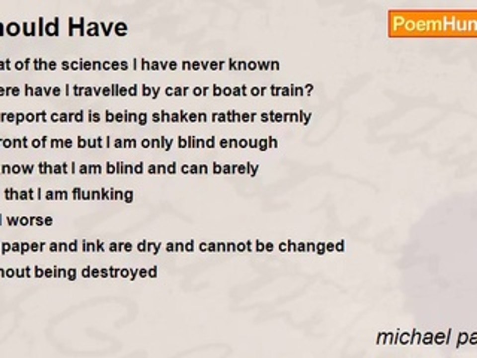 michael pacholski - Should Have