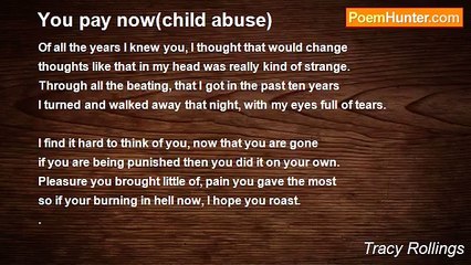 Tracy Rollings - You pay now(child abuse)