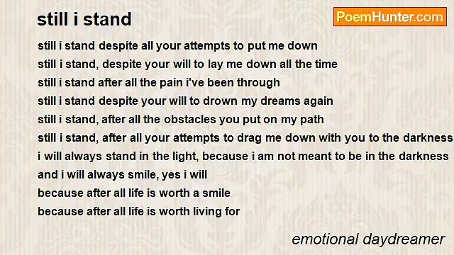 emotional daydreamer - still i stand