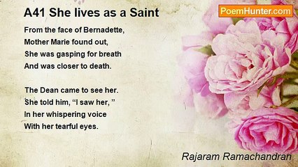 Rajaram Ramachandran - A41 She lives as a Saint