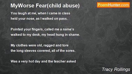 Tracy Rollings - MyWorse Fear(child abuse)