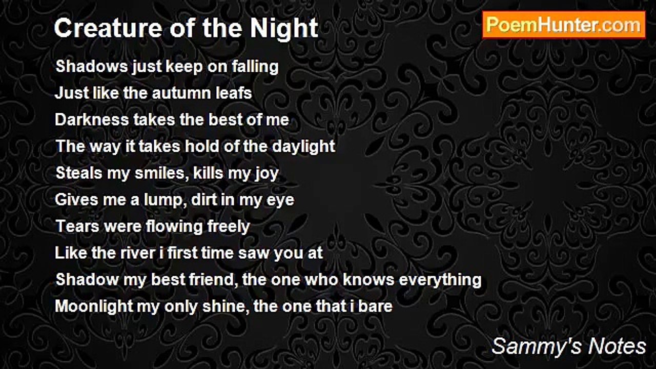 Sammy's Notes - Creature of the Night