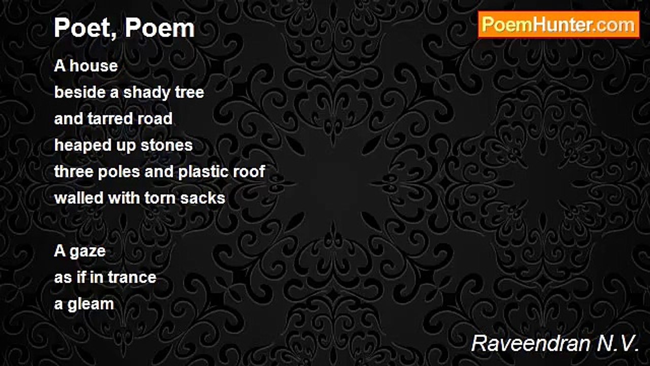 Raveendran N.V. - Poet, Poem