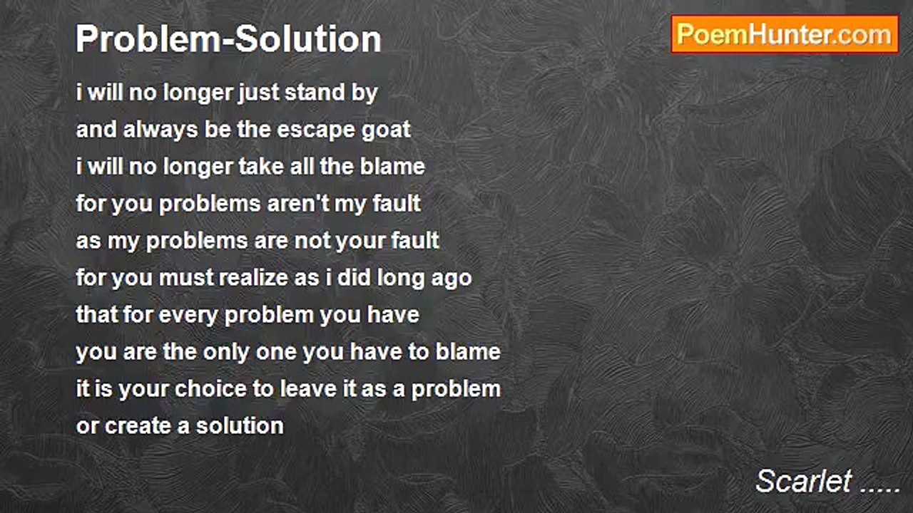Scarlet ..... - Problem-Solution
