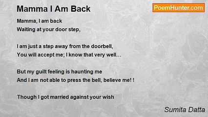 Sumita Datta - Mamma I Am Back