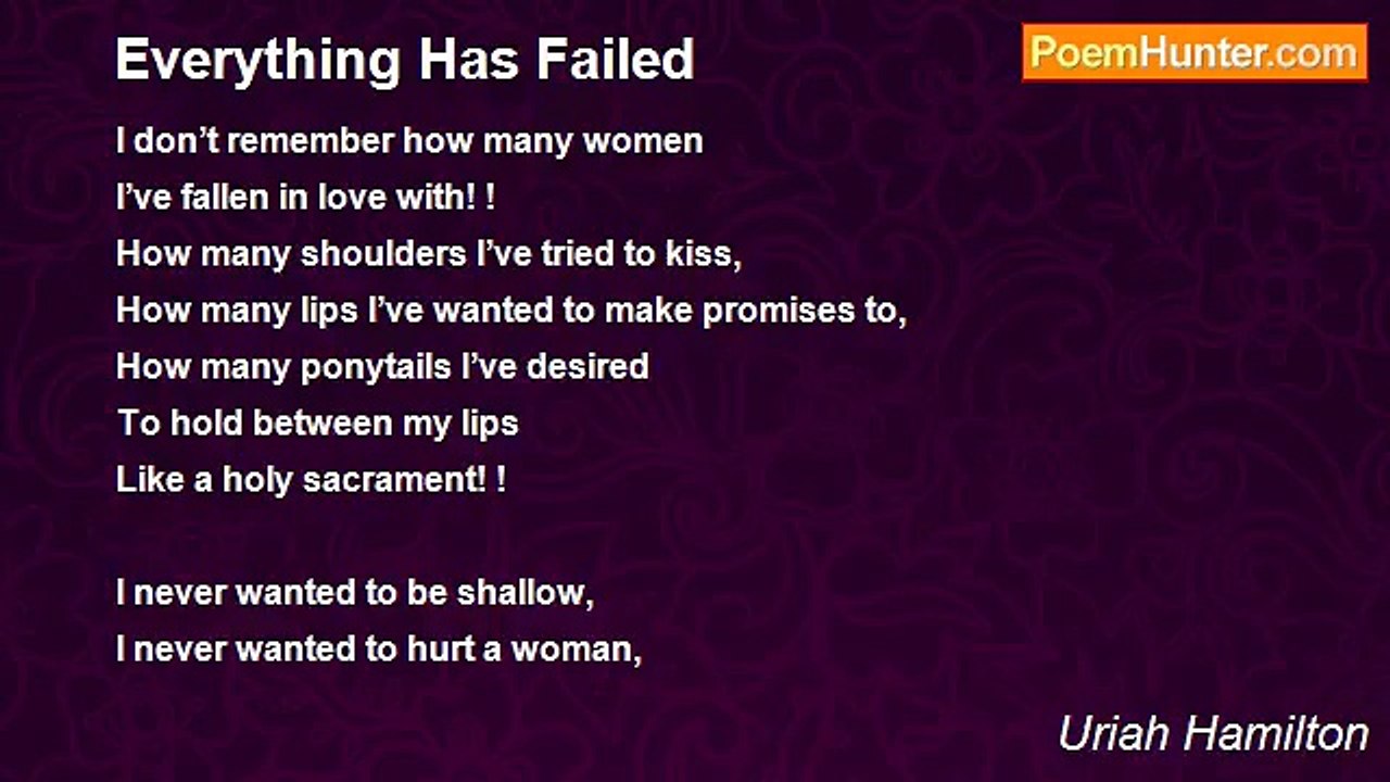 Uriah Hamilton - Everything Has Failed