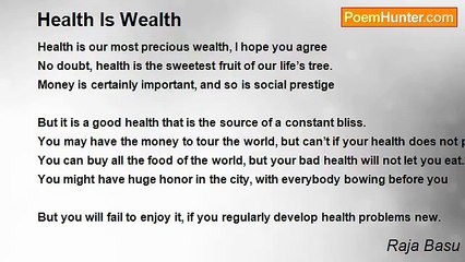 Raja Basu - Health Is Wealth