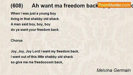Melvina Germain - (608)      Ah want ma freedom back   (Spiritual Song)