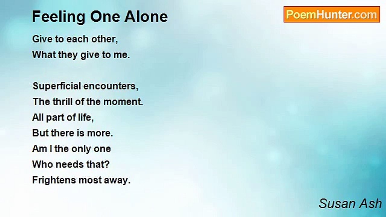 Susan Ash - Feeling One Alone
