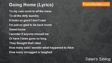 Satan's Sibling - Going Home (Lyrics)