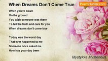 Mystykka Mysterious - When Dreams Don't Come True