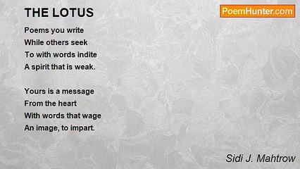 Sidi J. Mahtrow - THE LOTUS