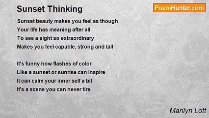 Marilyn Lott - Sunset Thinking