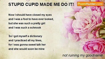 not ruining my goodname - STUPID CUPID MADE ME DO IT!