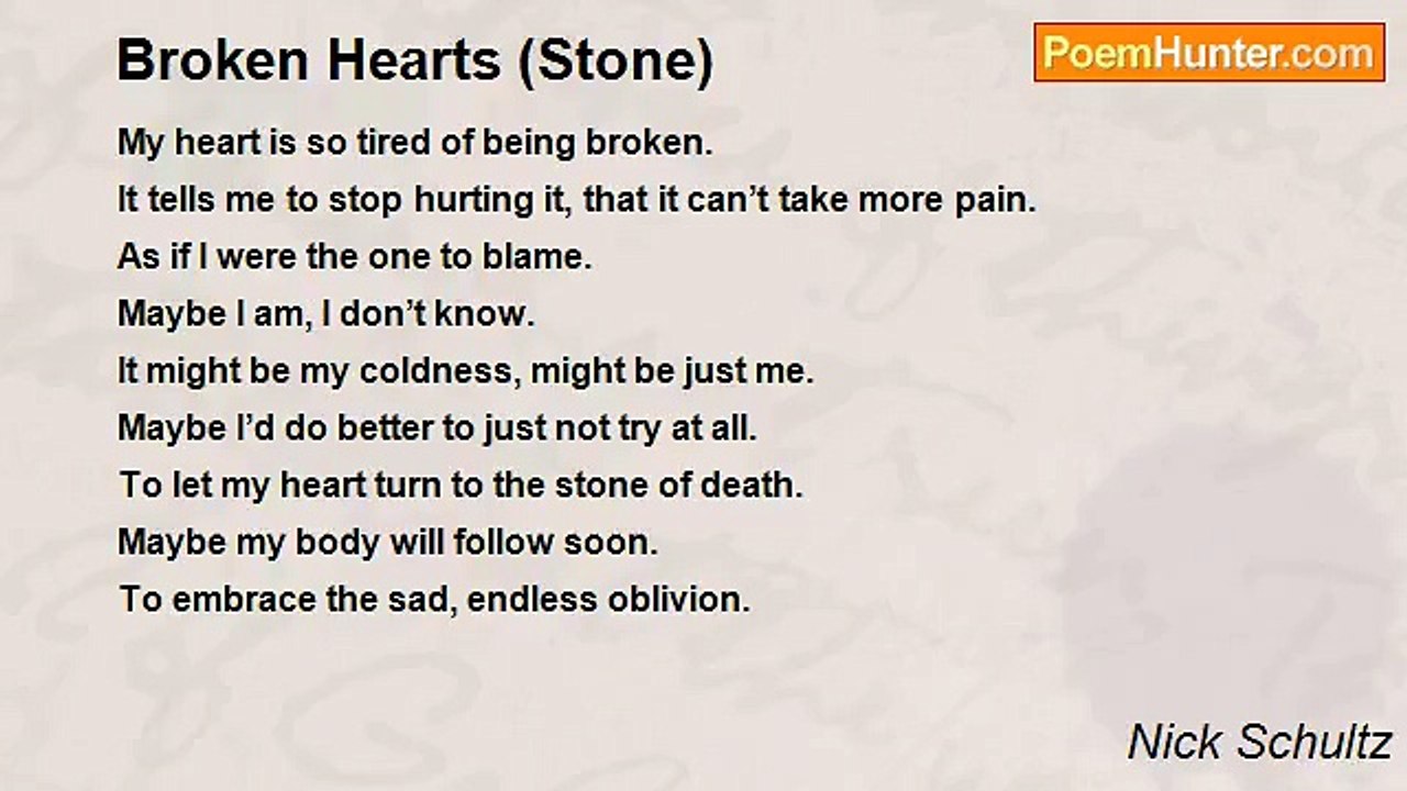 Nick Schultz - Broken Hearts (Stone)