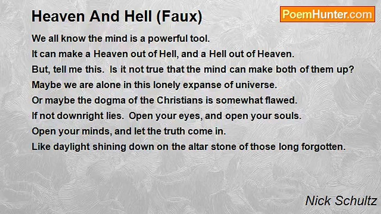 Nick Schultz - Heaven And Hell (Faux)