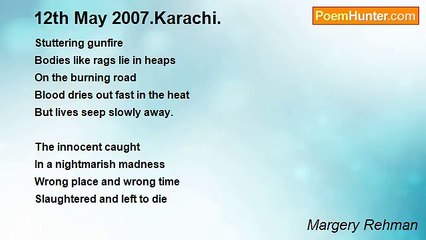 Margery Rehman - 12th May 2007.Karachi.