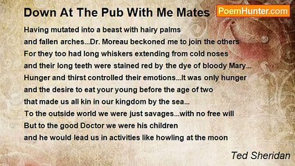 Ted Sheridan - Down At The Pub With Me Mates