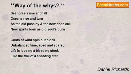 Daniel Richards - **Way of the whys? **