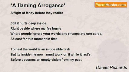 Daniel Richards - *A flaming Arrogance*