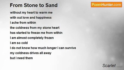 Scarlet ..... - From Stone to Sand