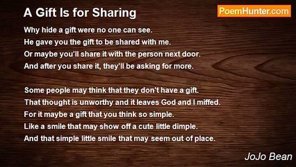 JoJo Bean - A Gift Is for Sharing