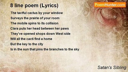 Satan's Sibling - 8 line poem (Lyrics)