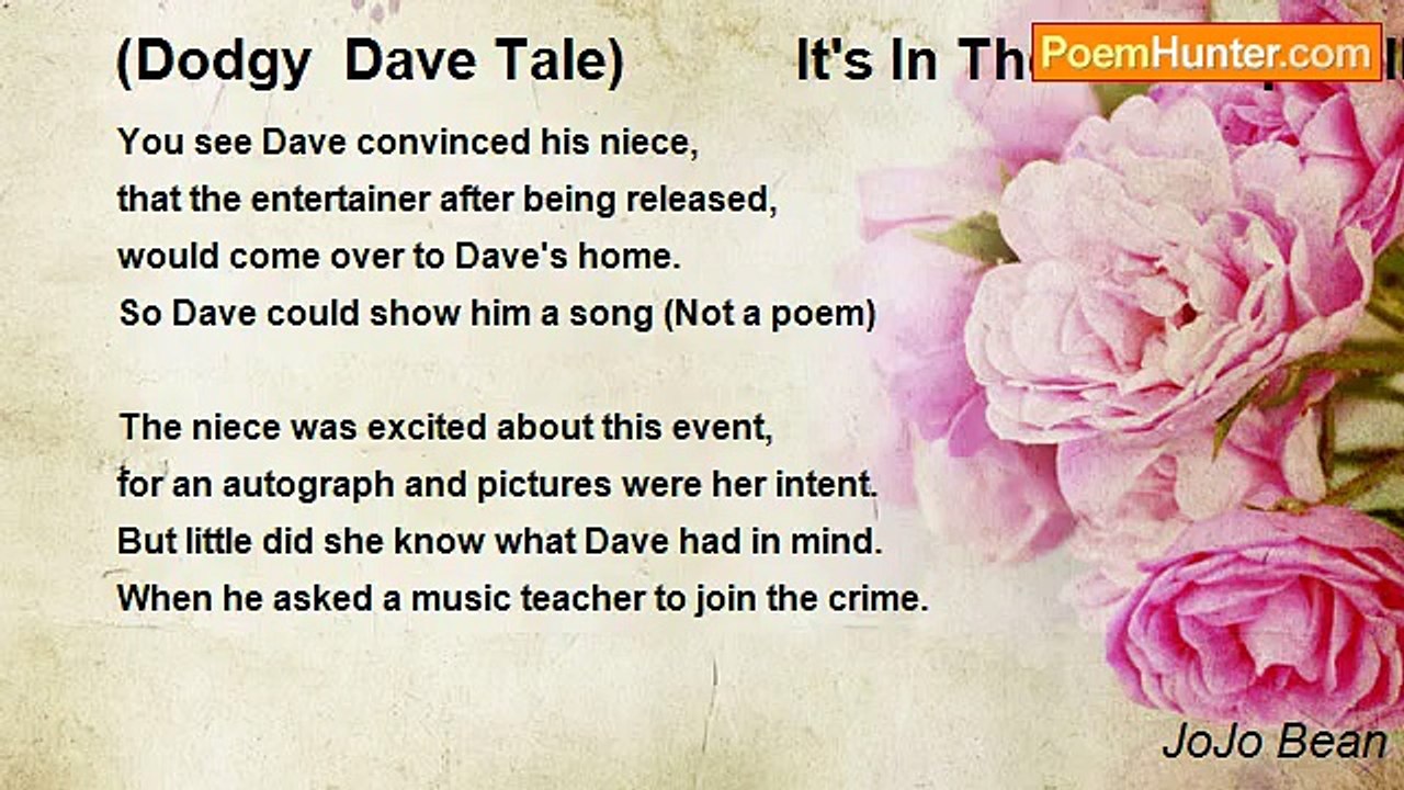 JoJo Bean - (Dodgy  Dave Tale)           It's In The Genes part II