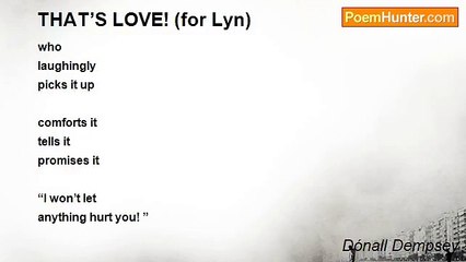 Dónall Dempsey - THAT’S LOVE! (for Lyn)