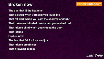 Lilac Wine - Broken now