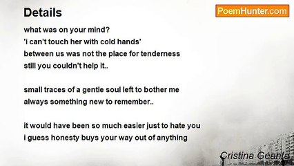 Cristina Geanta - Details