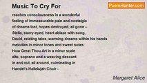 Margaret Alice - Music To Cry For