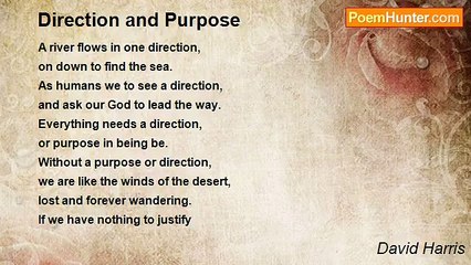 David Harris - Direction and Purpose