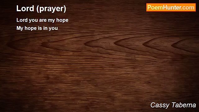 Cassy Taberna - Lord (prayer)