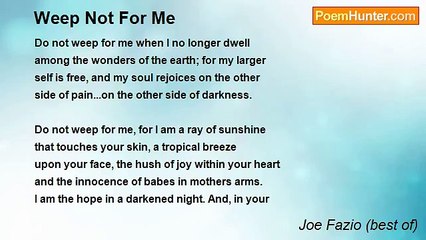 Joe Fazio (best of) - Weep Not For Me