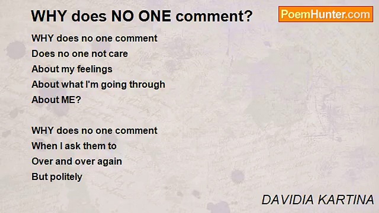 DAVIDIA KARTINA - WHY does NO ONE comment?