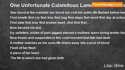 Lilac Wine - One Unfortunate Calamitous Lamentable Moment