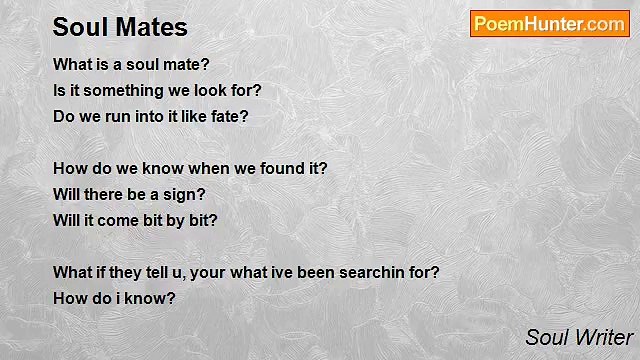 Soul Writer - Soul Mates