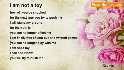 Scarlet ..... - i am not a toy