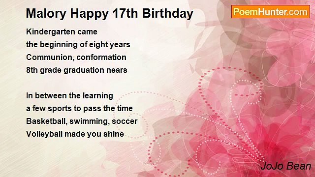 JoJo Bean - Malory Happy 17th Birthday