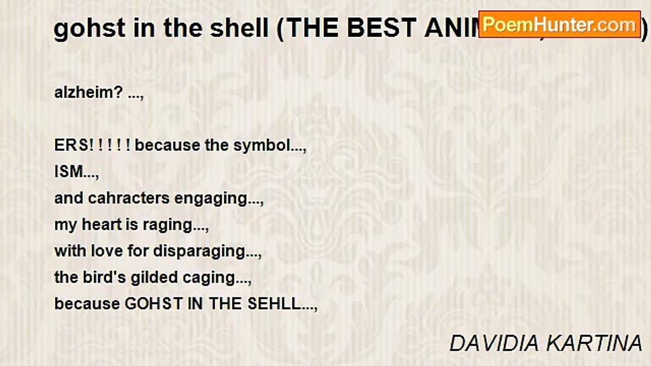 DAVIDIA KARTINA - gohst in the shell (THE BEST ANIME...., EVER?)
