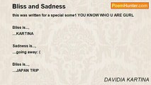DAVIDIA KARTINA - Bliss and Sadness