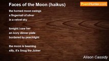 Alison Cassidy - Faces of the Moon (haikus)