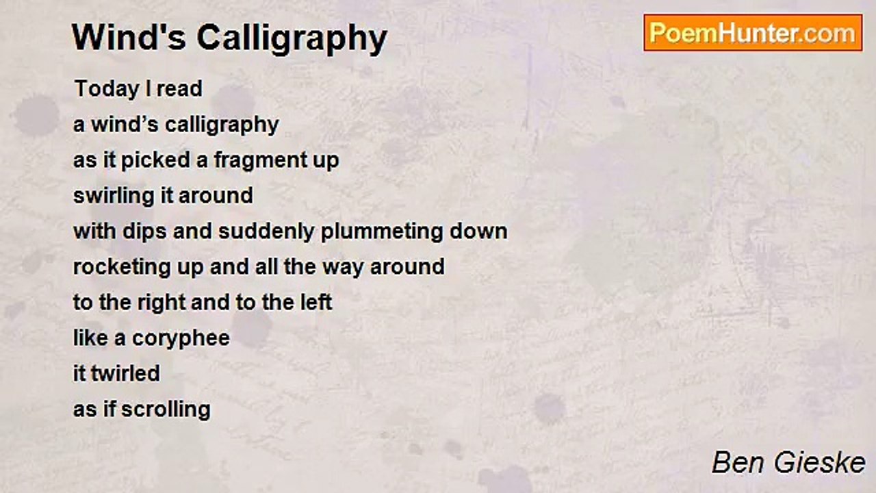 Ben Gieske - Wind's Calligraphy