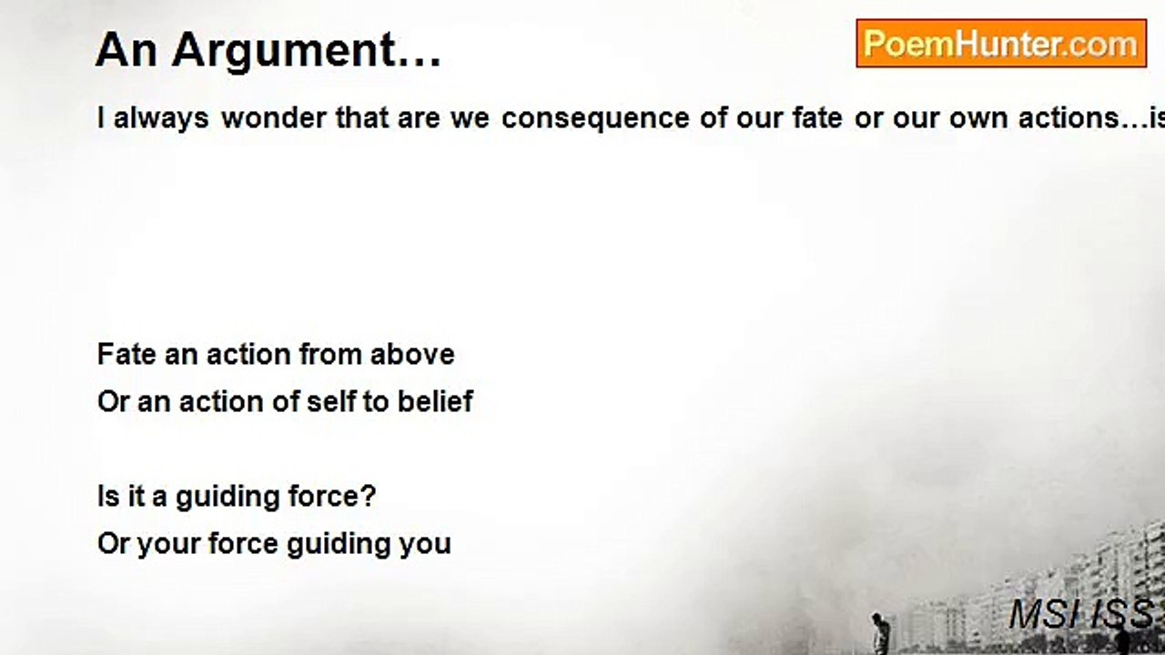 MSI ISS - An Argument…